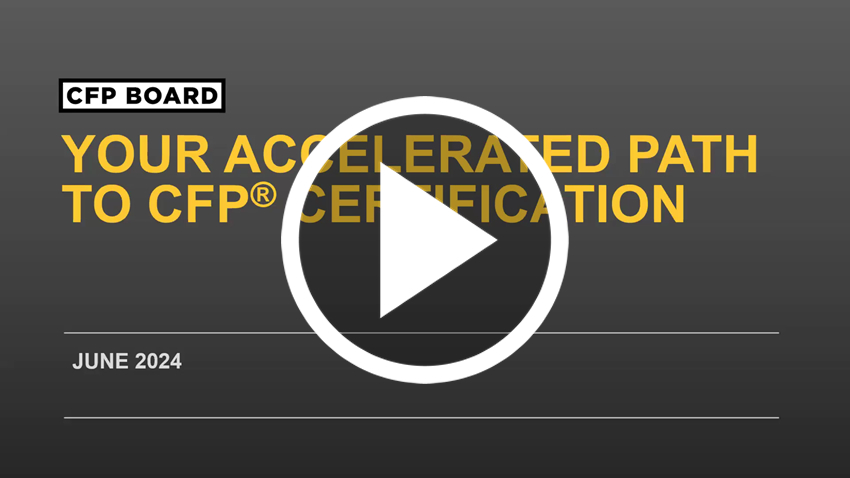 Your Accelerated Path to CFP(R) Certification webinar